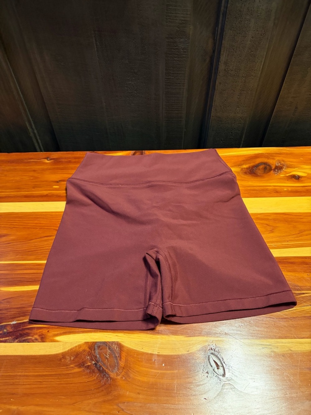 White Fox Boutique High-Rise Athletic Shorts in Burgundy